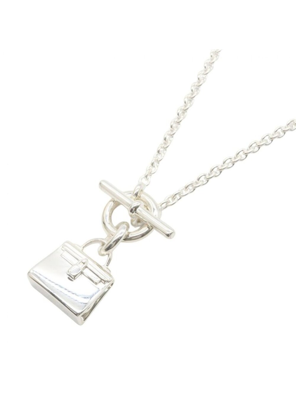 Hermes Necklace Amulette Kelly 925 Sterling Silver